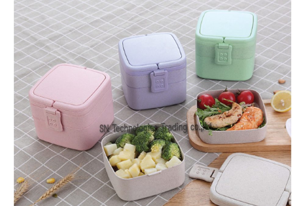 กล่องอาหารฟางข้าวสาลี(No.8)