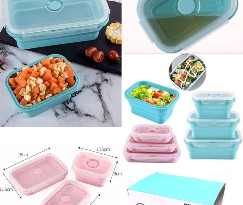 กล่องเก็บอาหาร ซิลิโคน02 ชุด 3 ชิ้น
